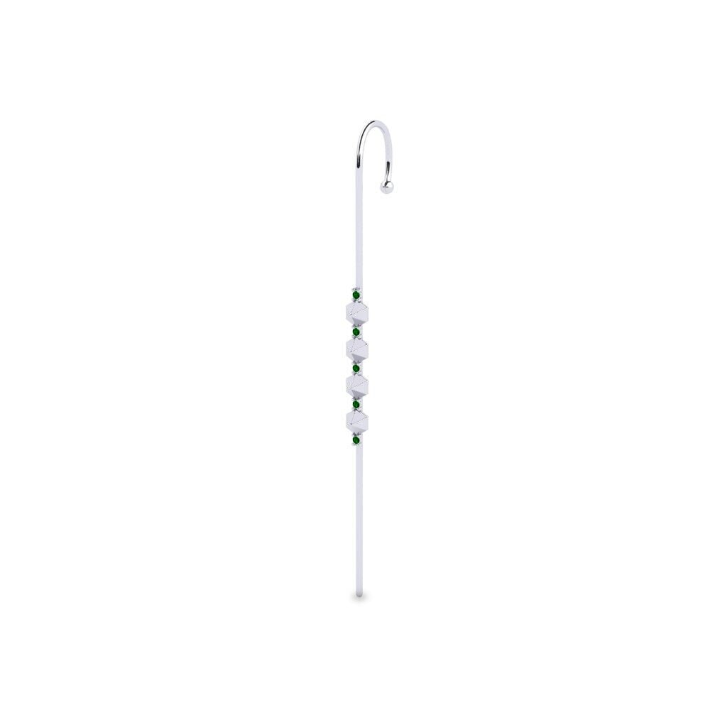 Paladio Circonita Verde Perforación de oreja Kaadda