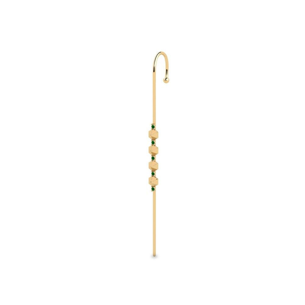 Grüner Zirkonia Ohrpiercings Kaadda