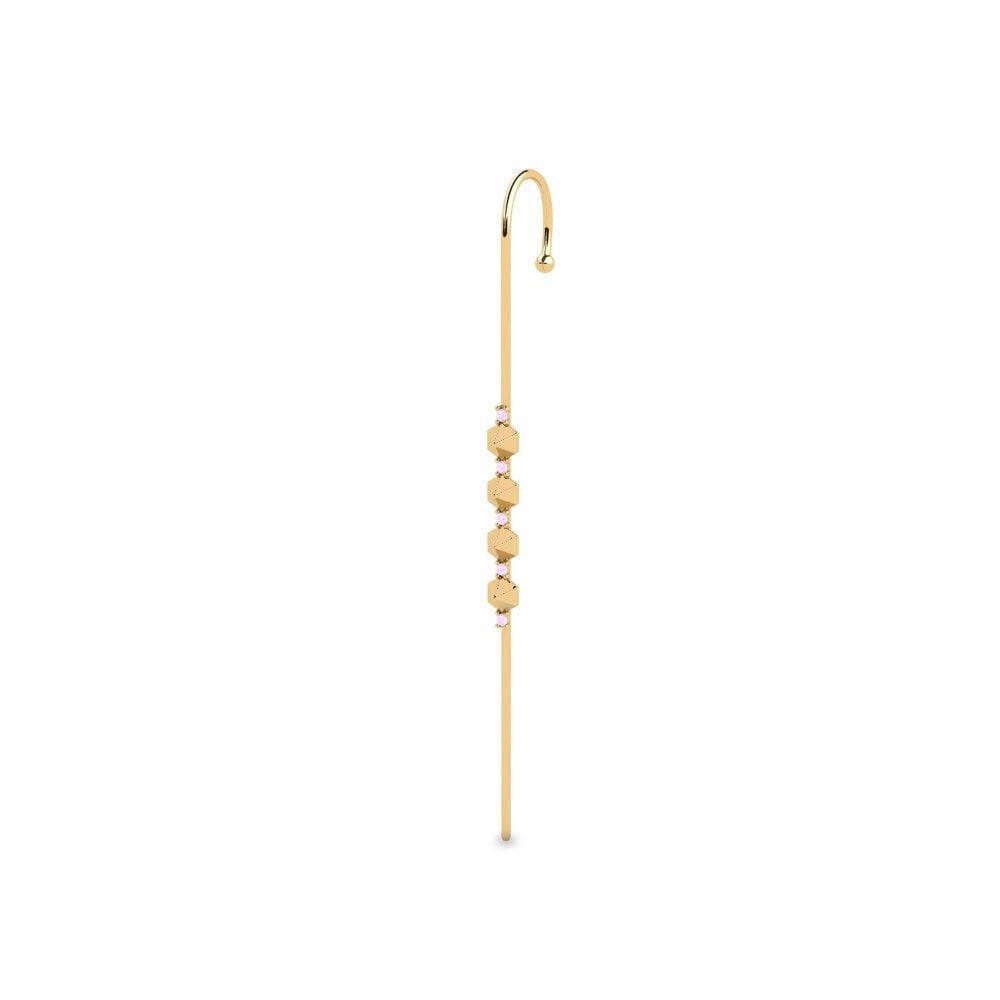 Rosa Saphir Ohrpiercings Kaadda