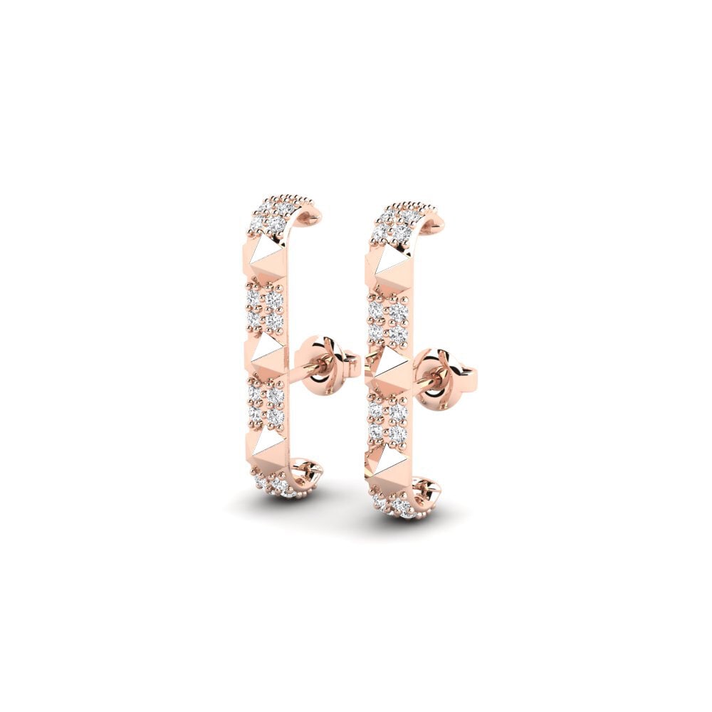 14k Oro Rosa Pendiente de mujer Kehandiran