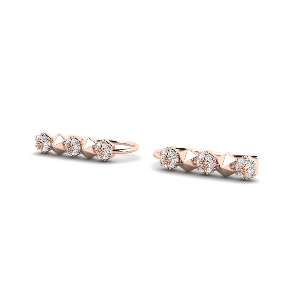 14k Oro Rosa Pendiente de mujer Kohalolu