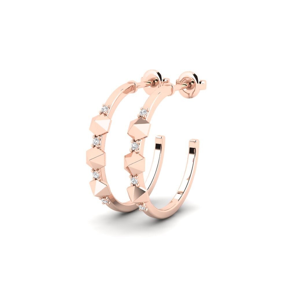 14k Oro Rosa Pendiente de mujer Konektis