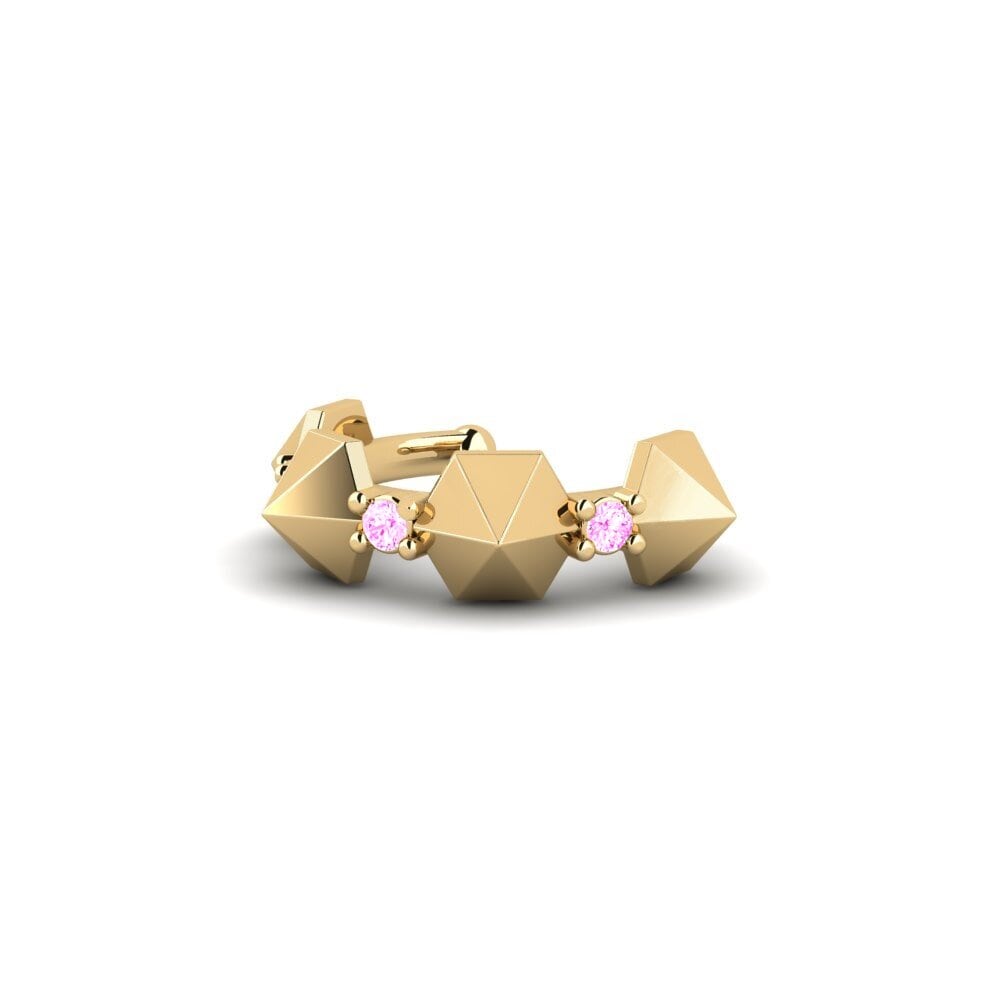 Safira Rosa Brincos Feminino Kukhalapo