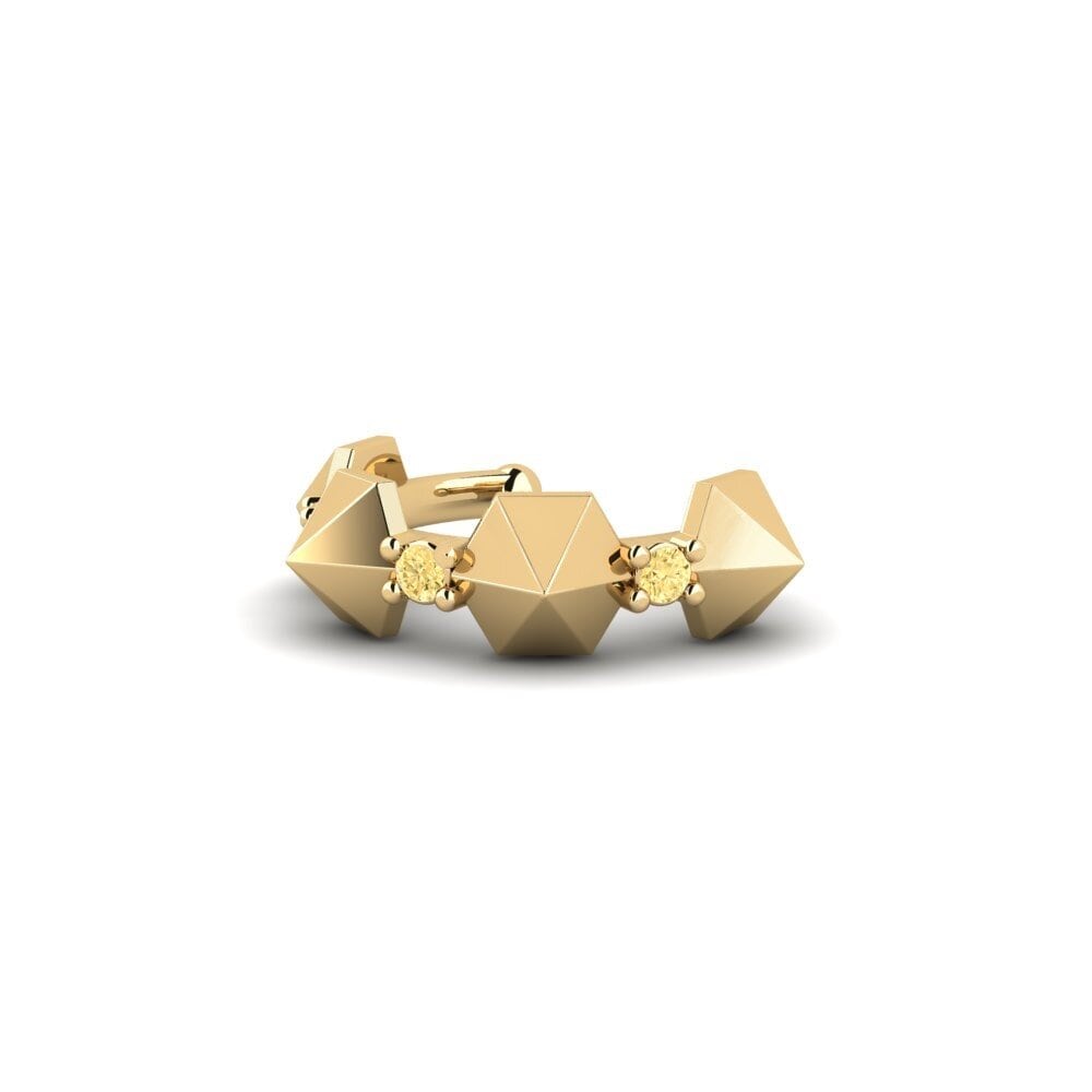Gele Diamant Dames Oorbellen Kukhalapo