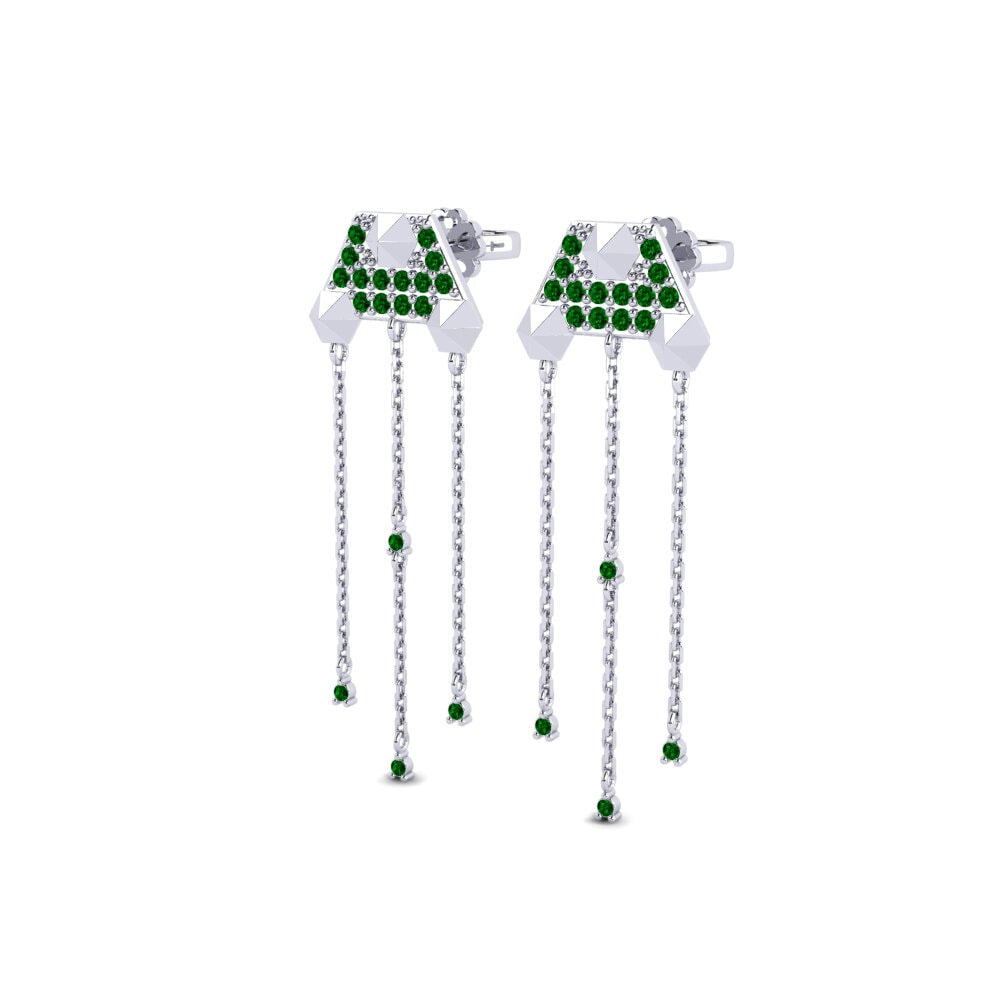 Paladio Circonita Verde Pendiente de mujer Kushopera