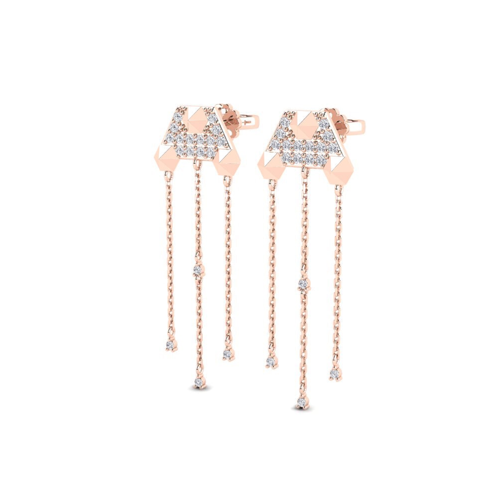 14k Rose Gold Women's Earring Kushopera