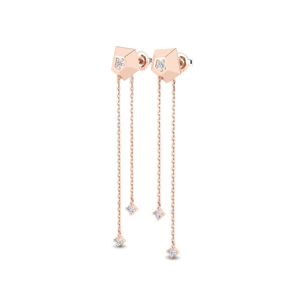 14k Oro Rosa Pendiente de mujer Messiere