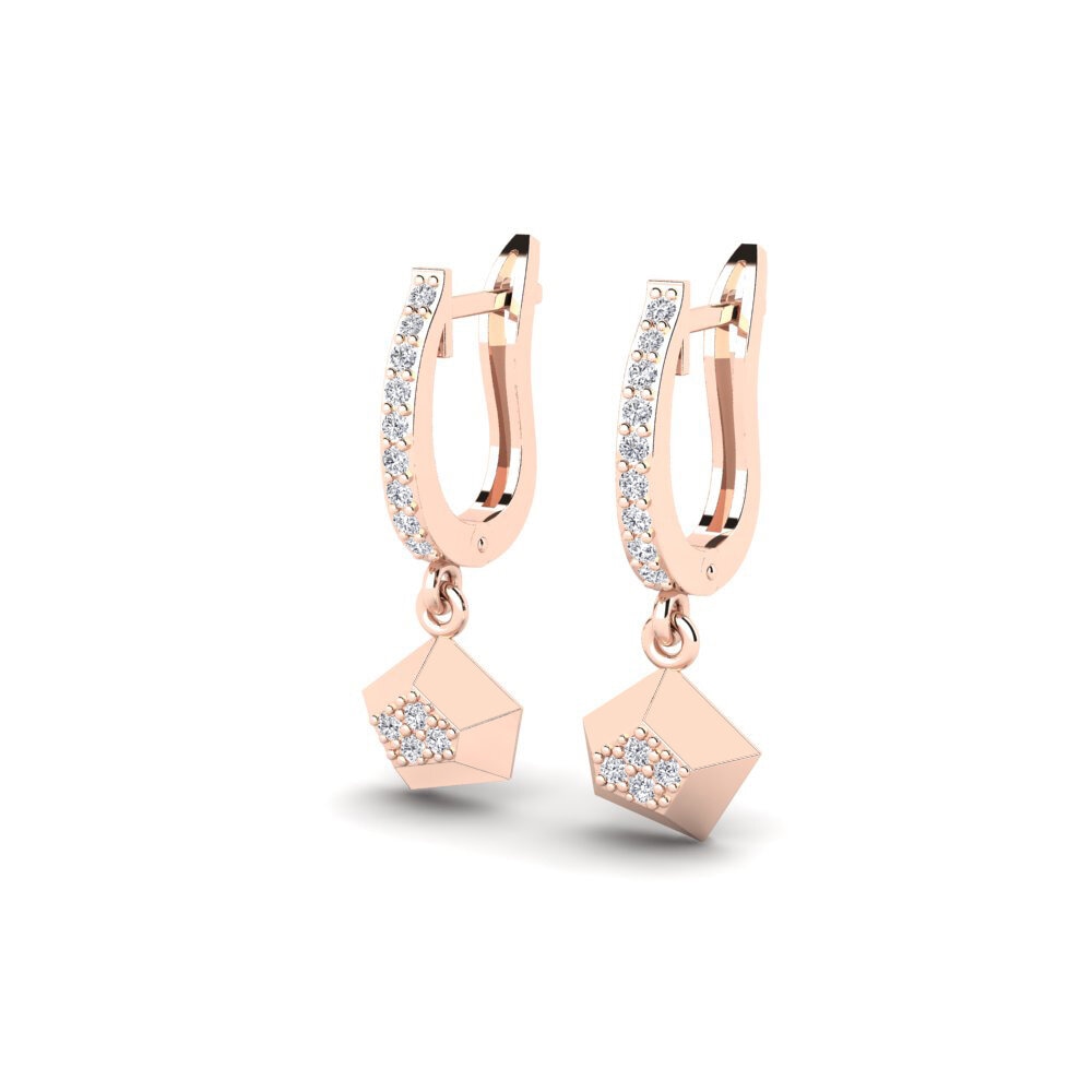 14k Rose Gold Women's Earring Meteorid