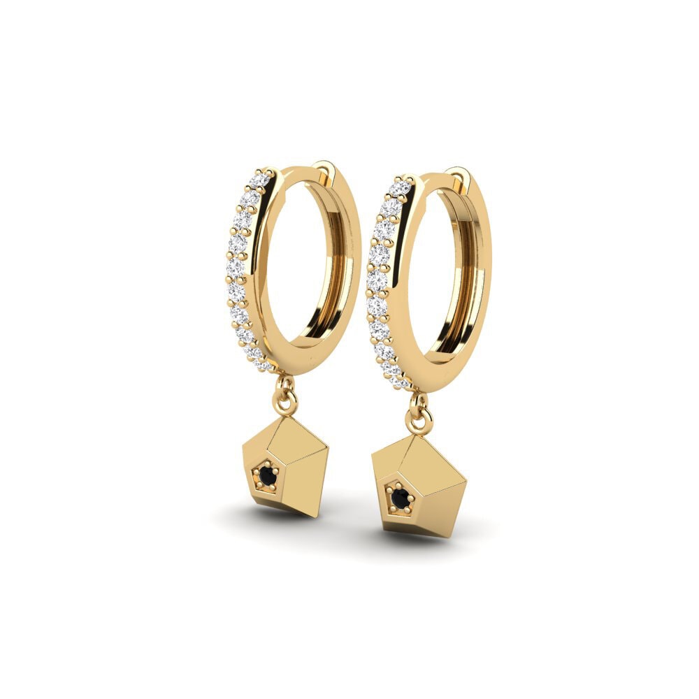 Nilam Hitam Anting-anting wanita Meteorite