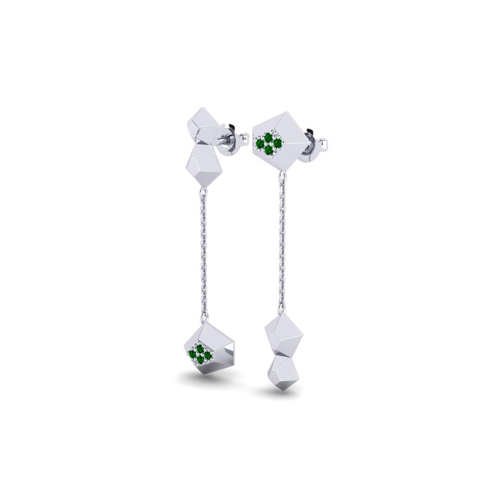 Paladio Circonita Verde Pendiente de mujer Molecule