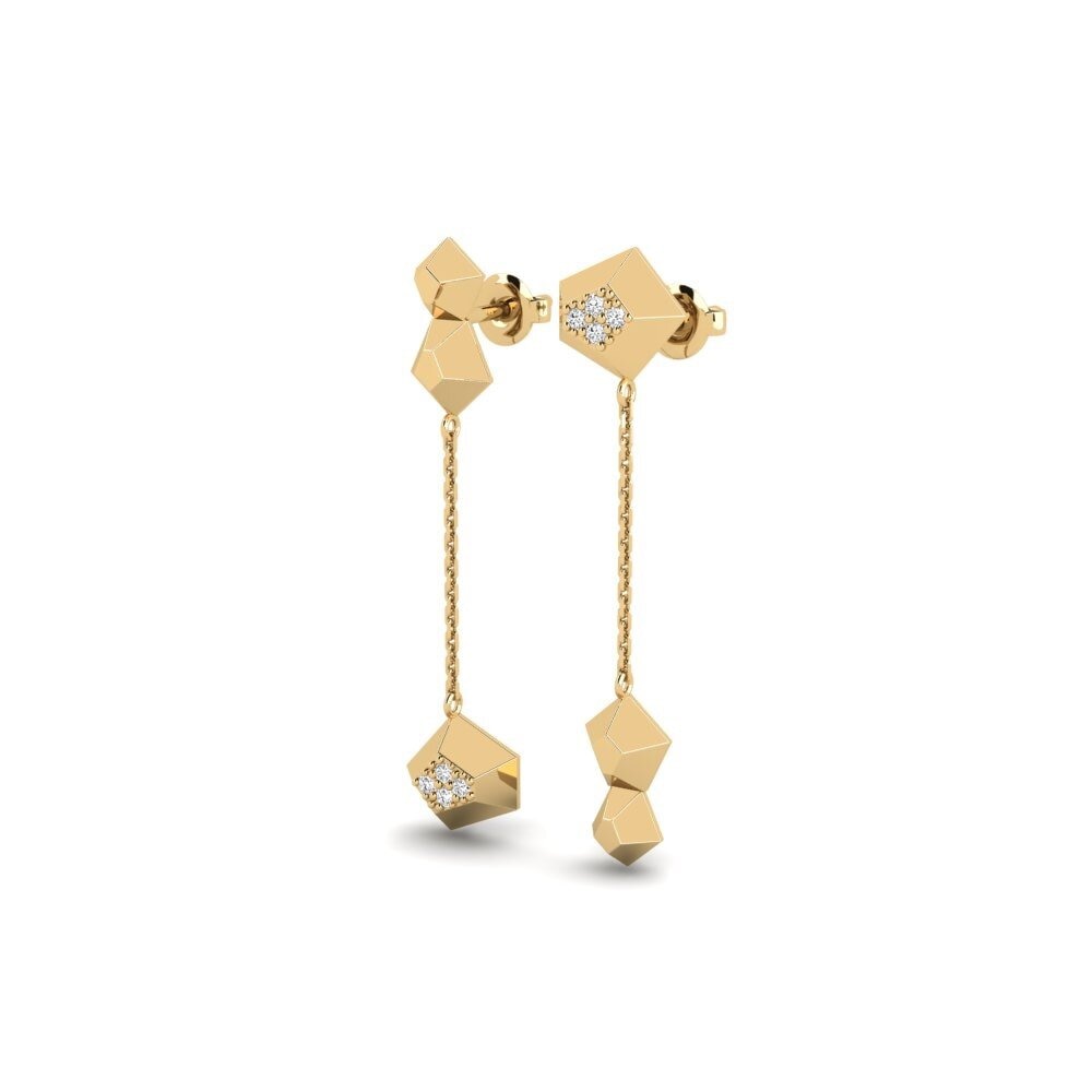 Moissanite Brincos Feminino Molecule