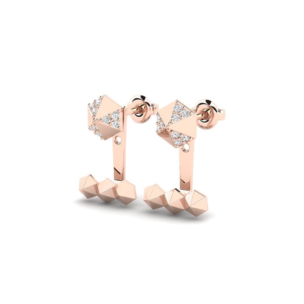 14k Oro Rosa Pendiente de mujer Prezans
