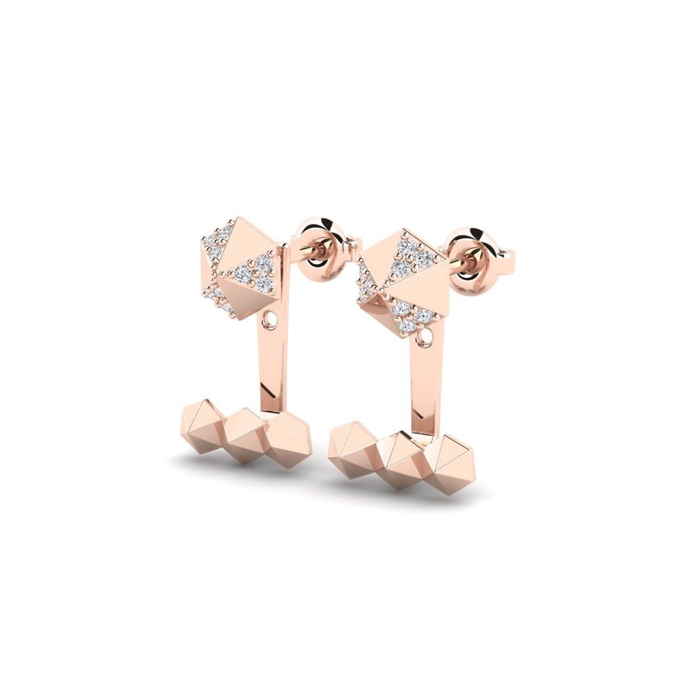 14k Oro Rosa Pendiente de mujer Prezans