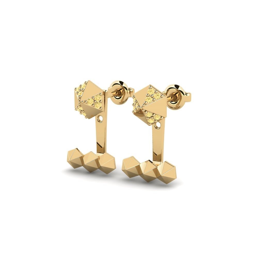Gele Diamant Dames Oorbellen Prezans