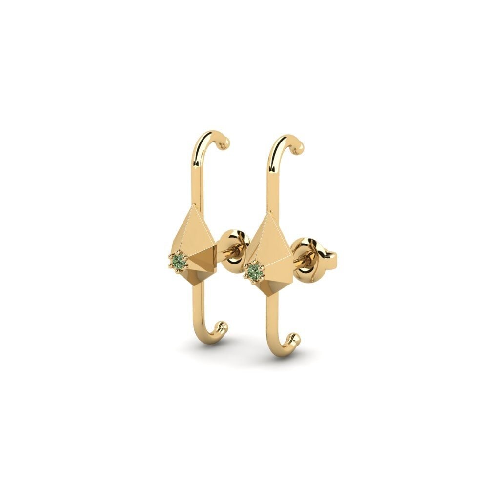 Grüner Diamant Damen ohrring Sebou