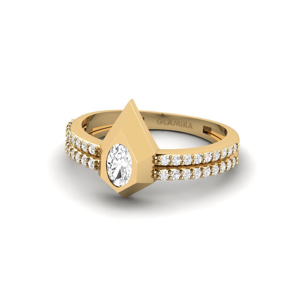 White sapphire Engagement Ring Semua
