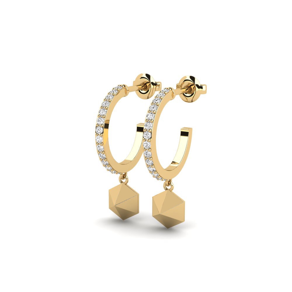 Moissanite Brincos Feminino Terhubung