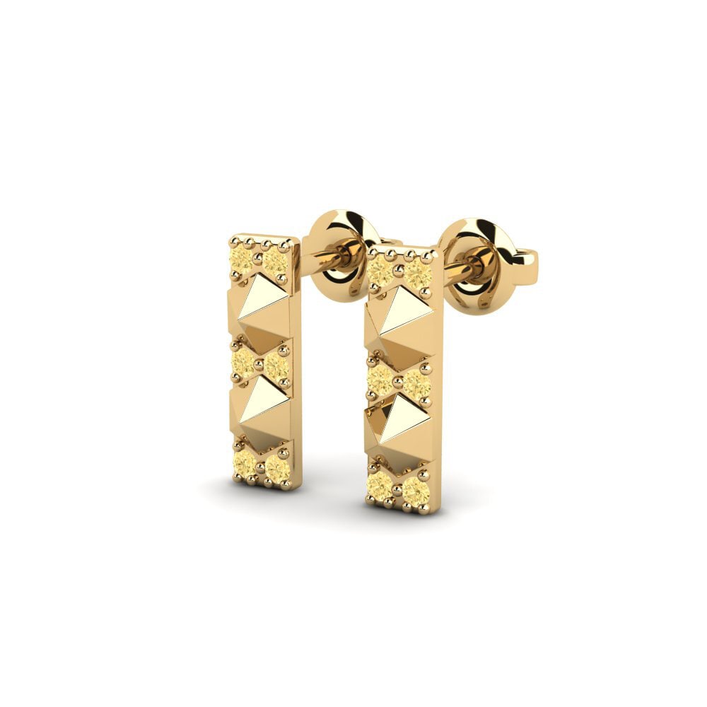 Gele Diamant Dames Oorbellen Ubukho