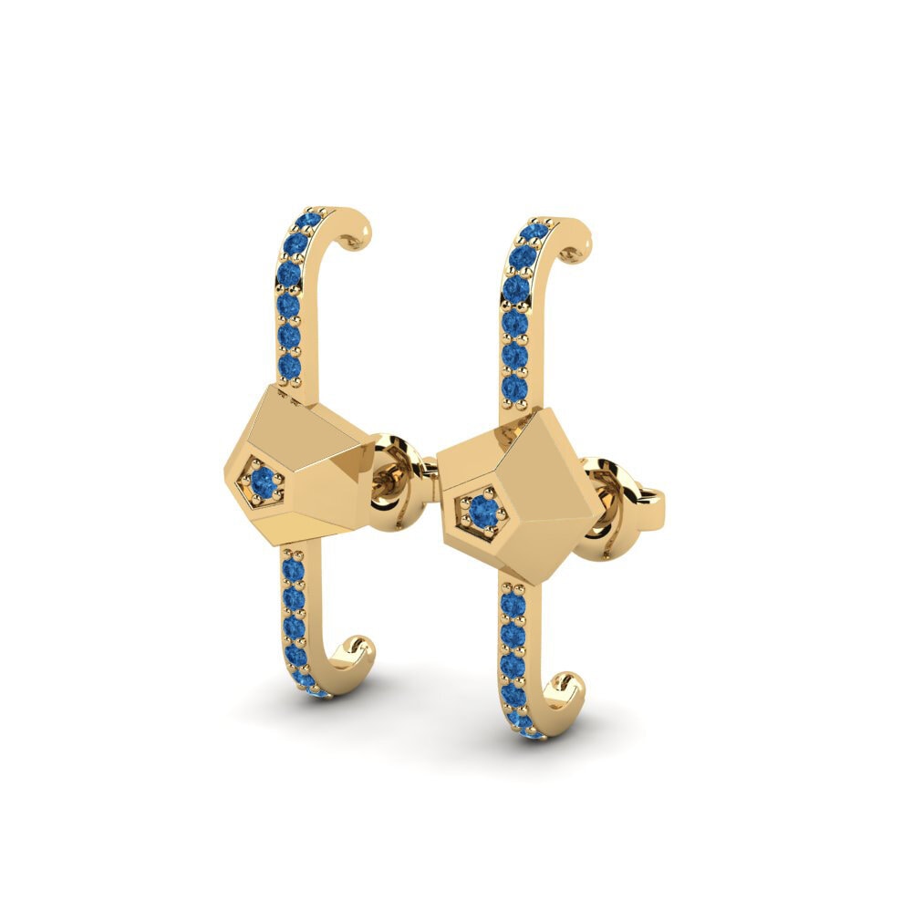 Dark Blue Zirconia Women's Earring Antarctic