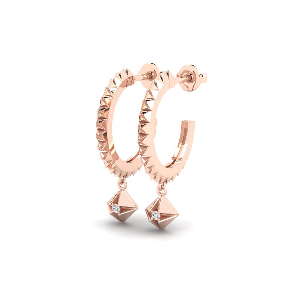 14k Rose Gold Women's Earring Golhi