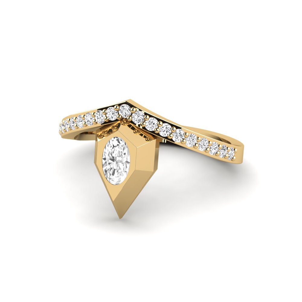 Saphir Blanc Bague Kouilau