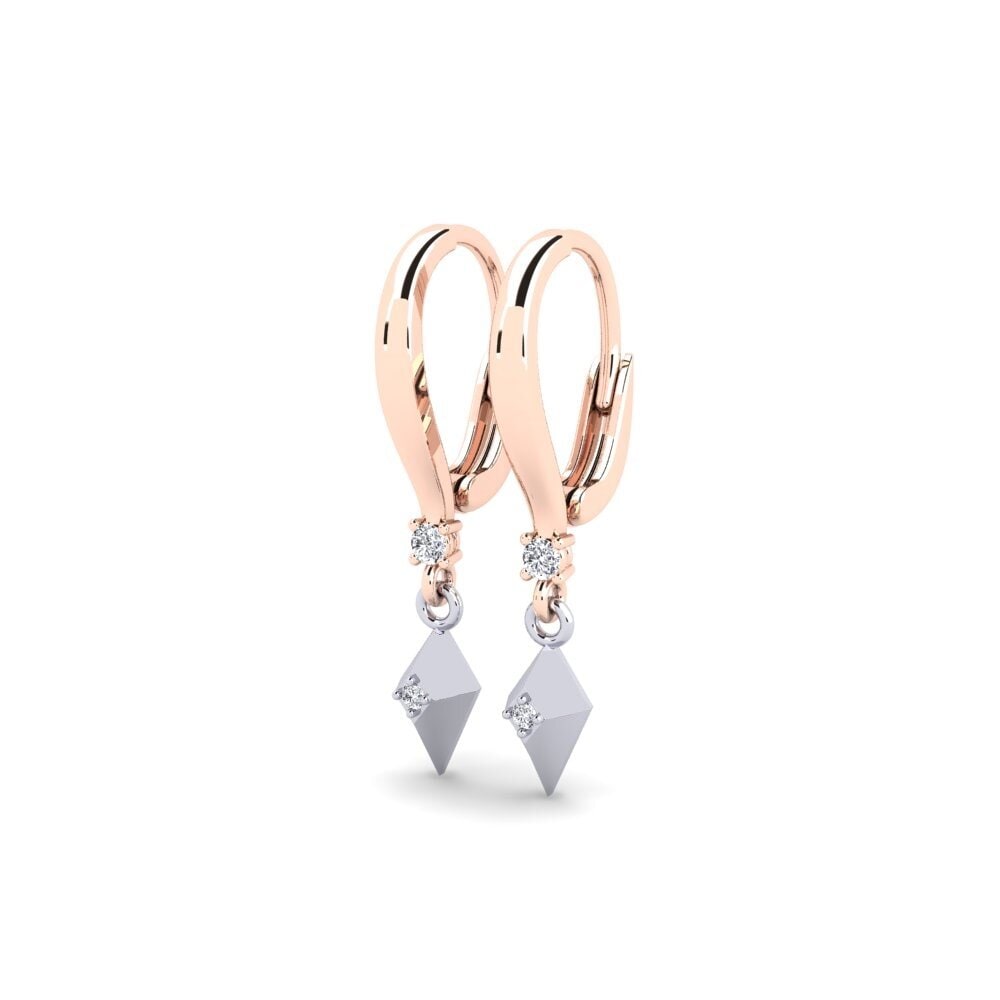 Vermelho & Branco-14K Brincos Feminino Pantai