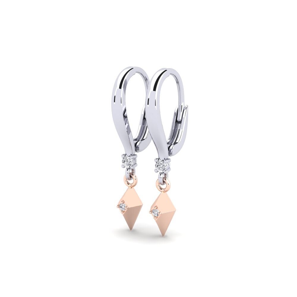 14k White & Rose Gold Women's Earring Pantai
