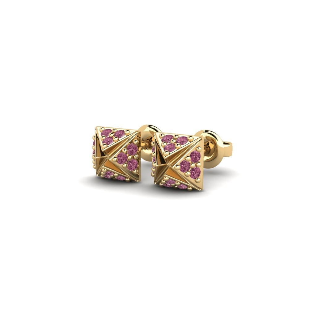 Granate Rhodolite Pendiente de mujer Sgwar