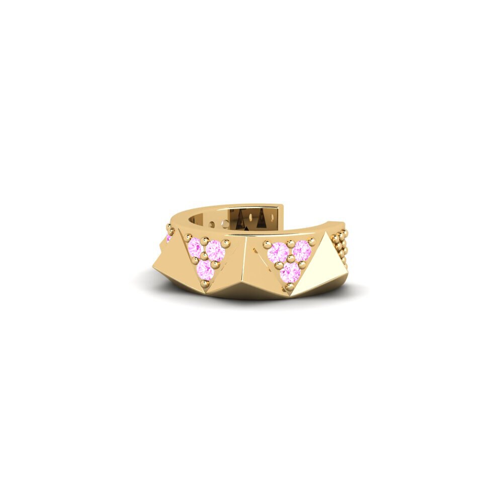 Safira Rosa Brincos Feminino Shaver