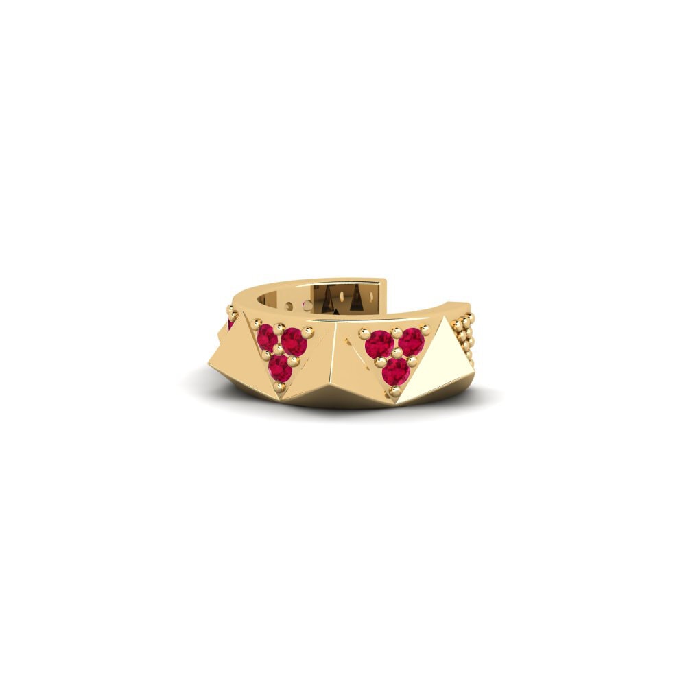 Rubis Boucle d'oreille femme Shaver