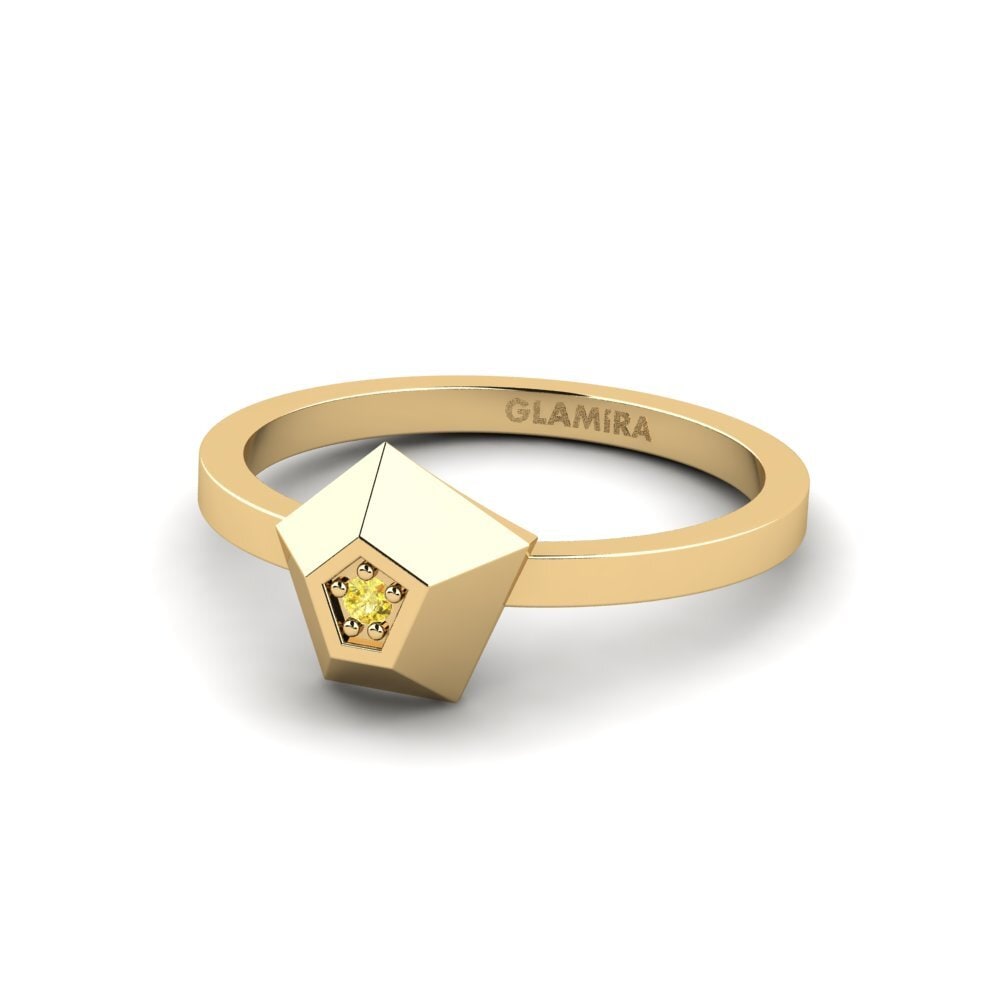 Zafiro amarillo Anillo meñique Southpole