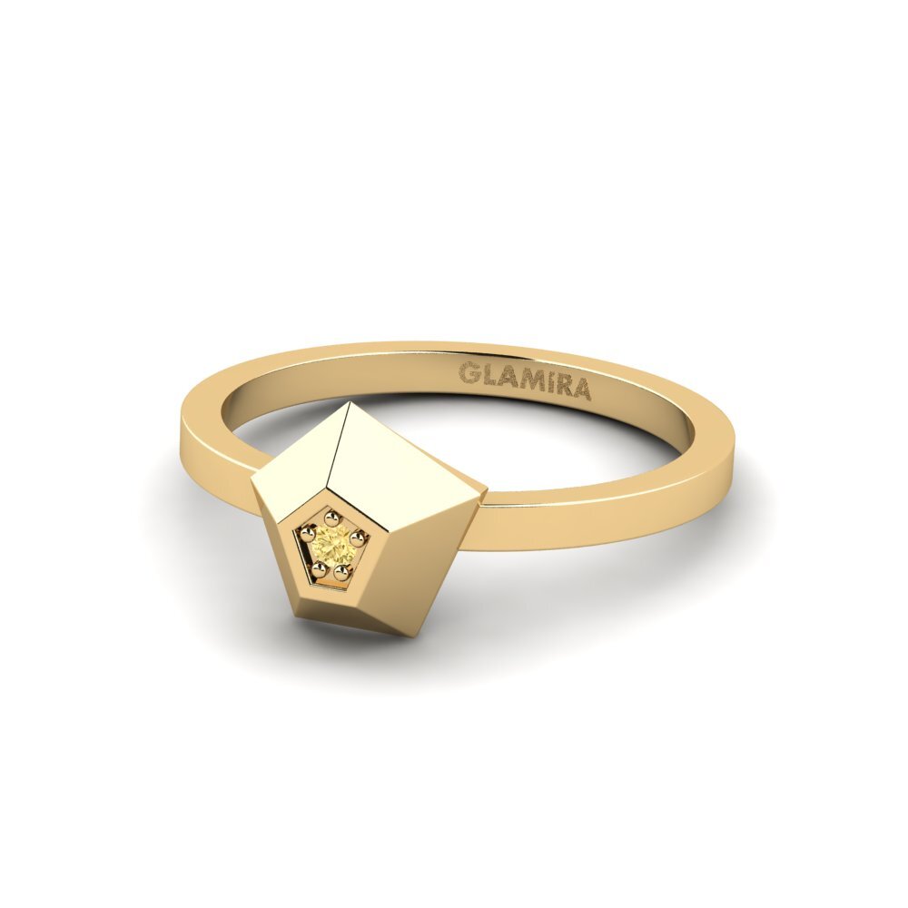 Diamante Amarelo Anel mindinho Southpole