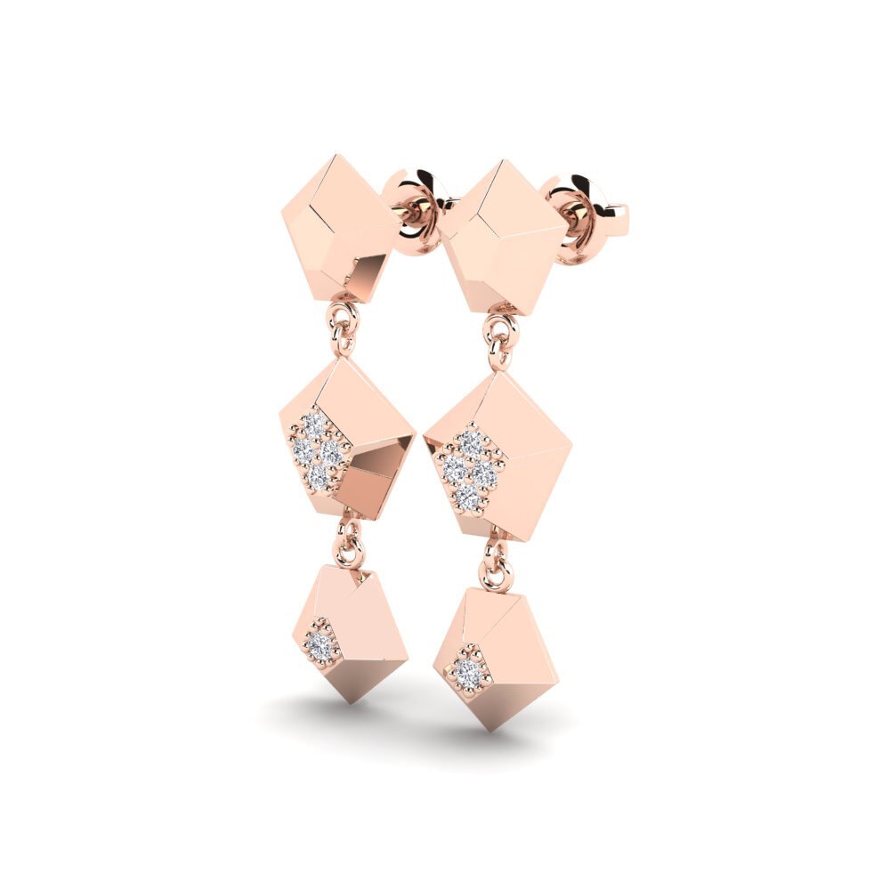 14k Rose Gold Women's Earring Spectralin - B