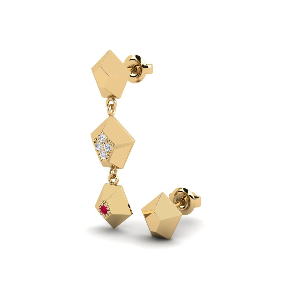 Rubis Boucle d'oreille femme Spectralin - SET