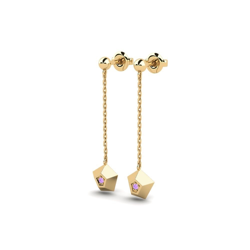 อเมทิสต์ Women's ต่างหู Uranus