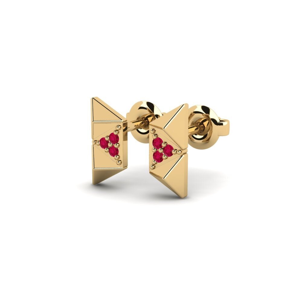 Rubis Boucle d'oreille femme Zelando