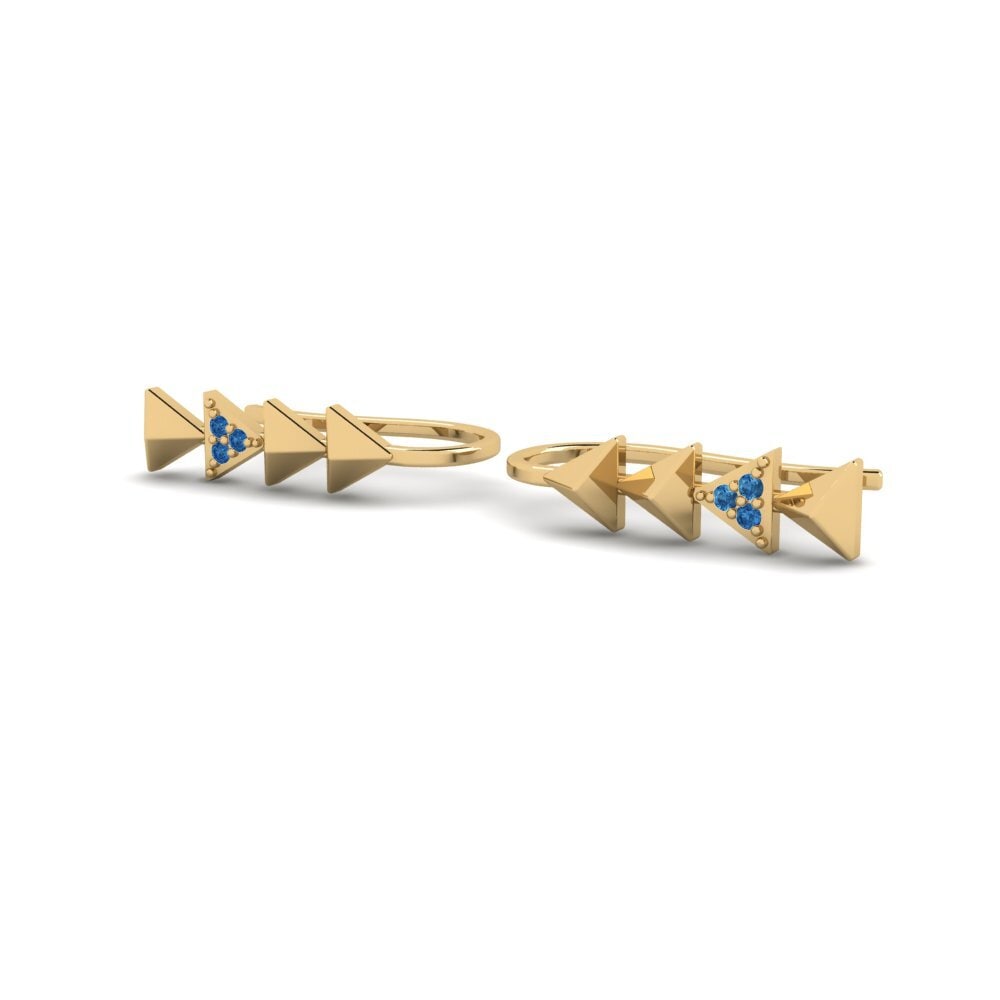 Zircônia azul escuro Brincos Feminino Ashburnham