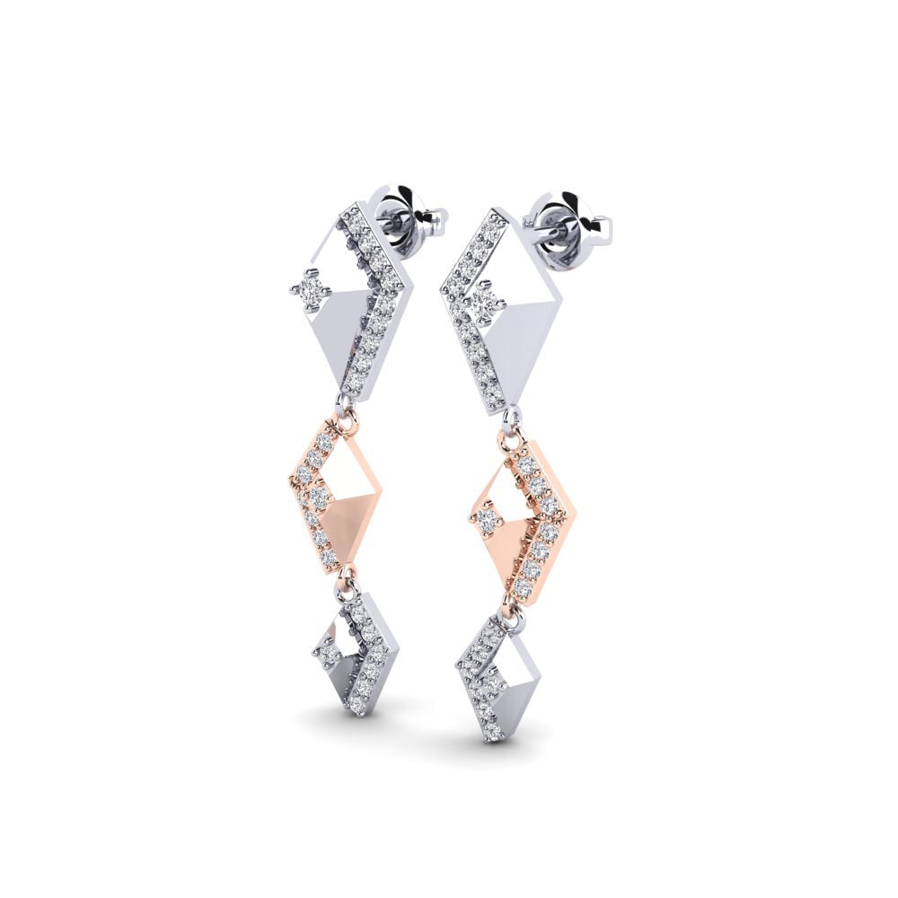 14k White & Rose Gold Women's Earring Bluenile