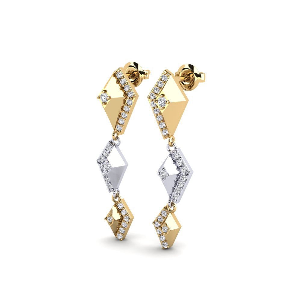 14ct Yellow & White Gold Women's Earring Bluenile