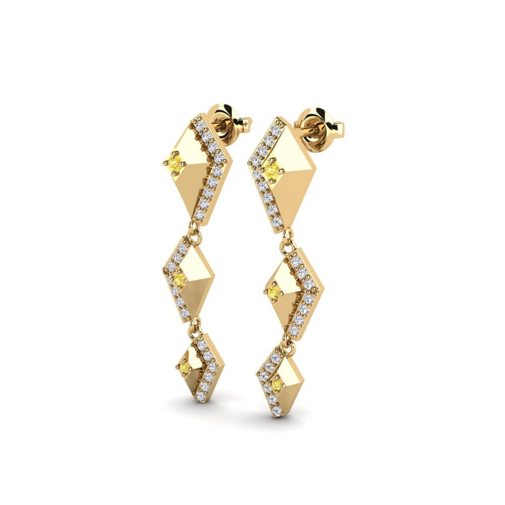 Zafiro amarillo Pendiente de mujer Bluenile