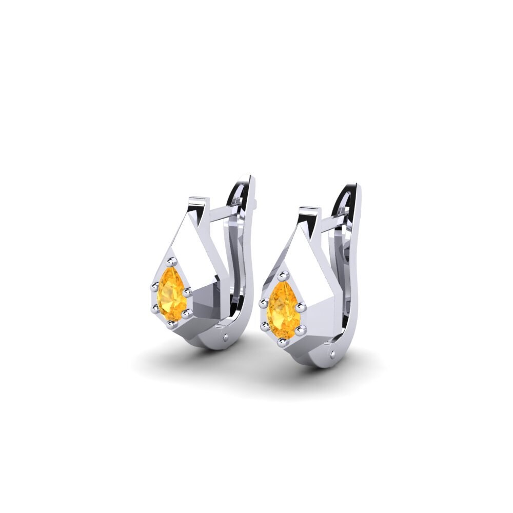 Oro Bianco 375 Citrino Orecchino da donna Derivier