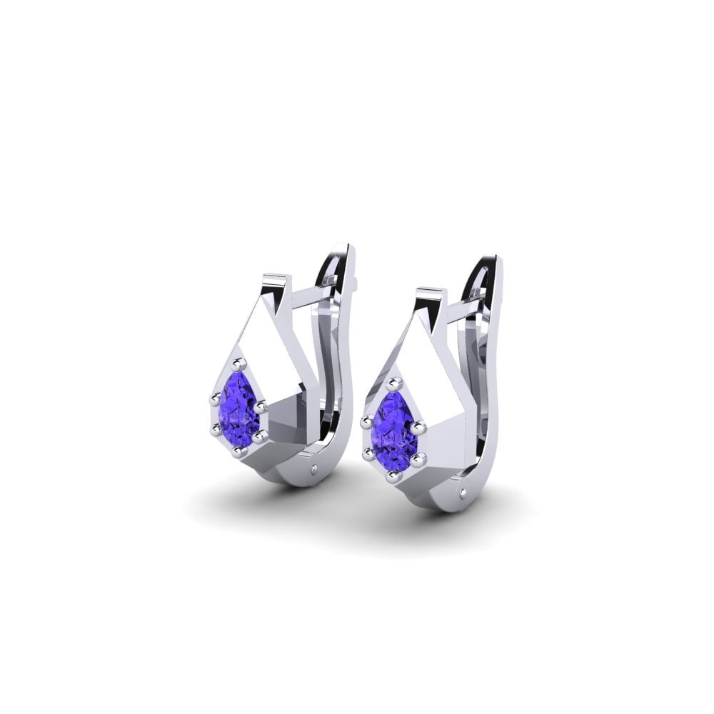 Oro Bianco 375 Tanzanite Orecchino da donna Derivier