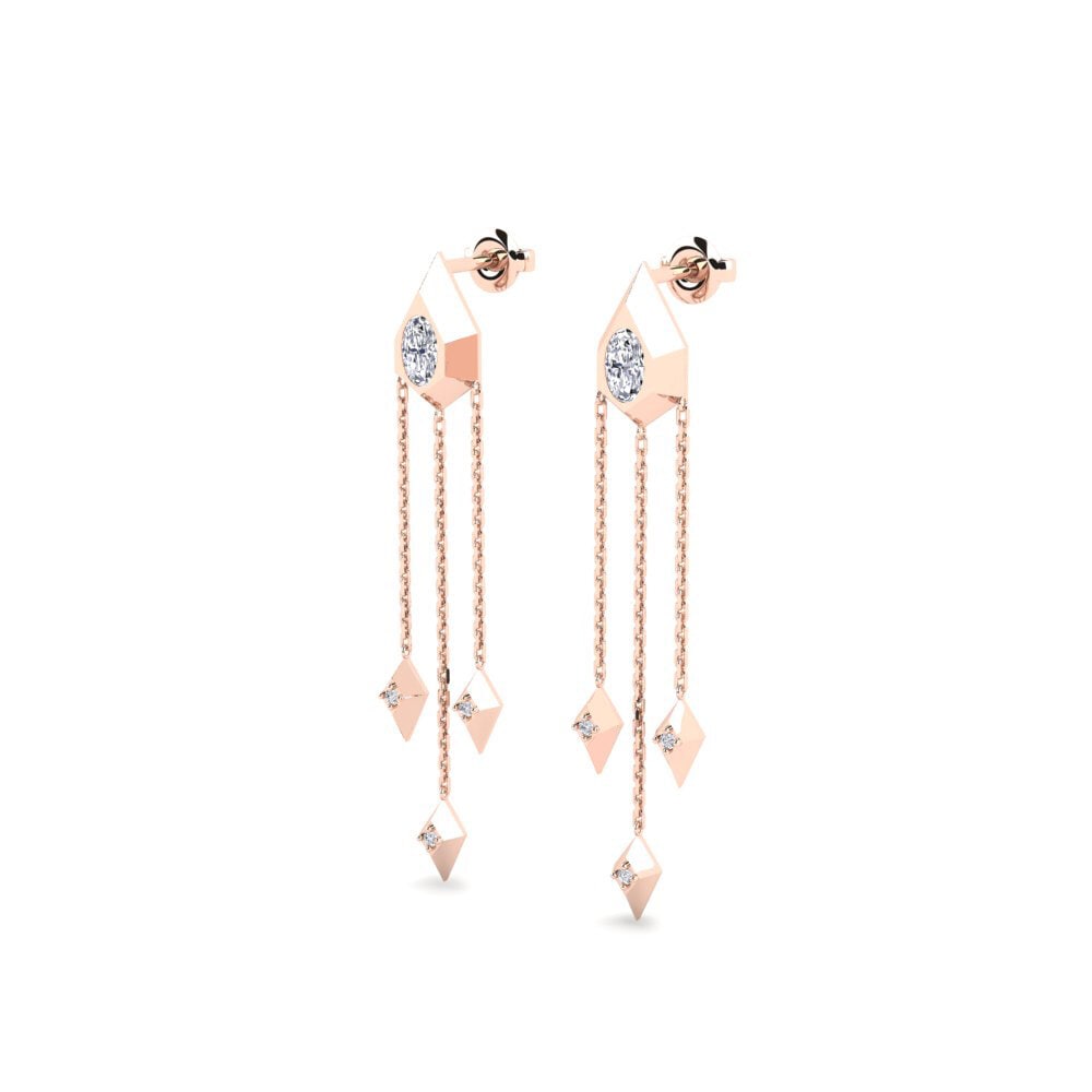 14k Rose Gold Women's Earring Dinder