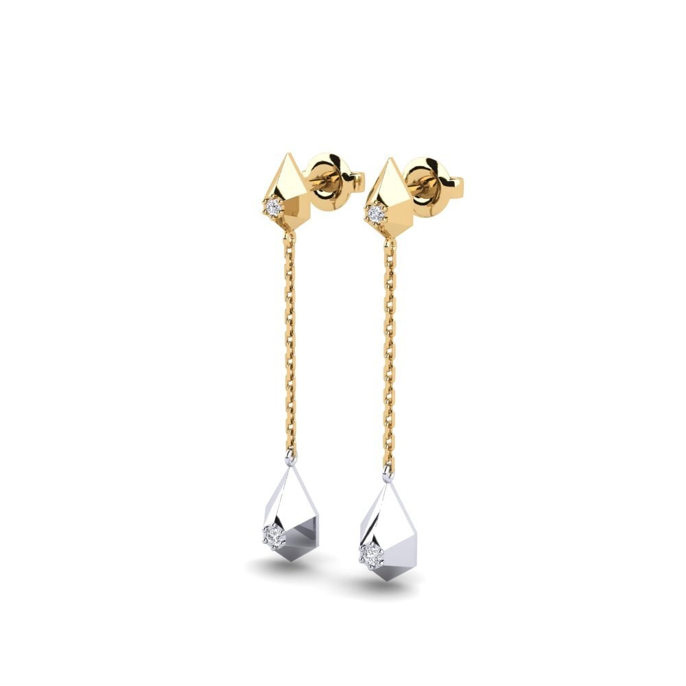 14ct Yellow & White Gold Women's Earring Djoua