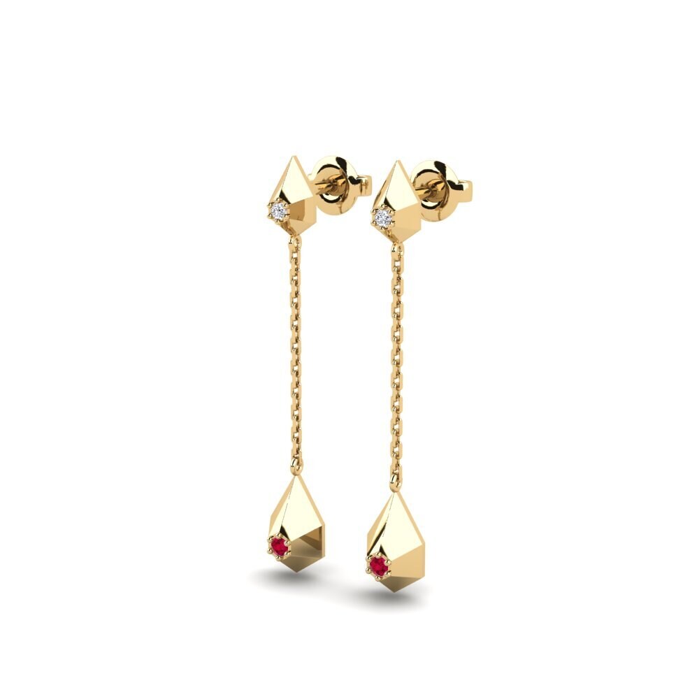 Rubis Boucle d'oreille femme Djoua