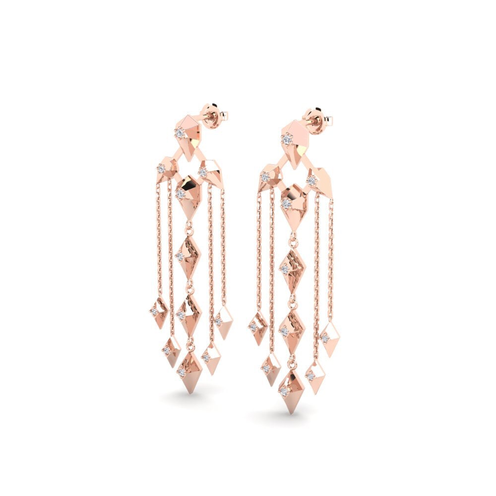 14k Rose Gold Women's Earring Gash