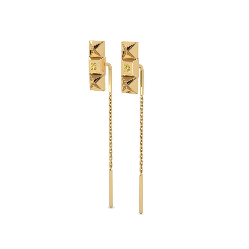 Yellow Diamond Women's Earring Gonia