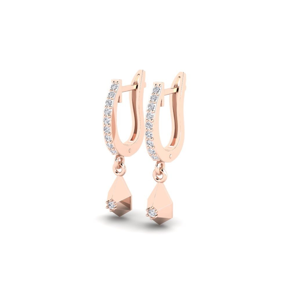 14k Rose Gold Women's Earring Jooksu