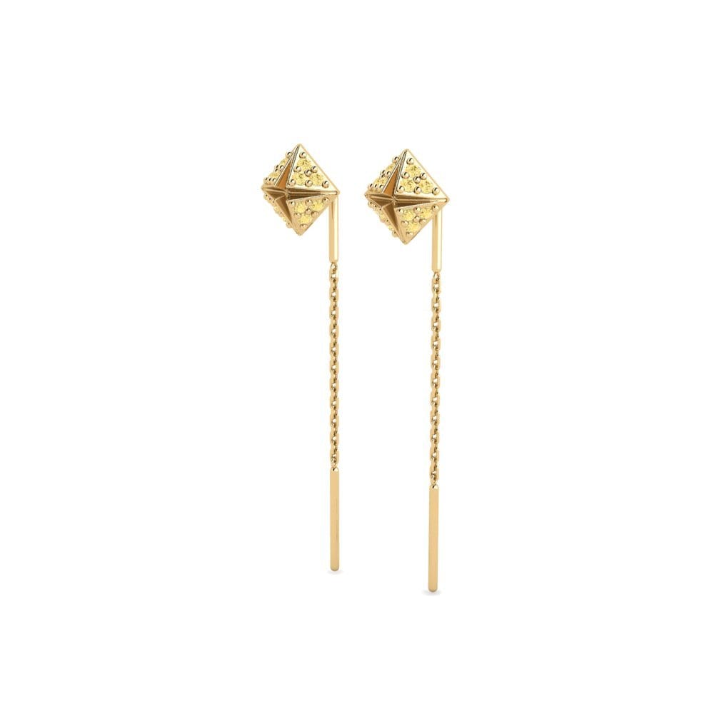 Yellow Diamond Women's Earring Kampas - A