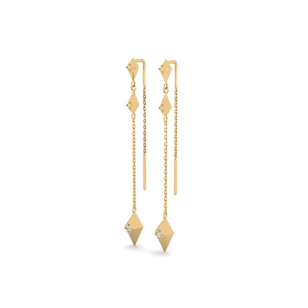 Yellow Diamond Women's Earring Katsinali - A